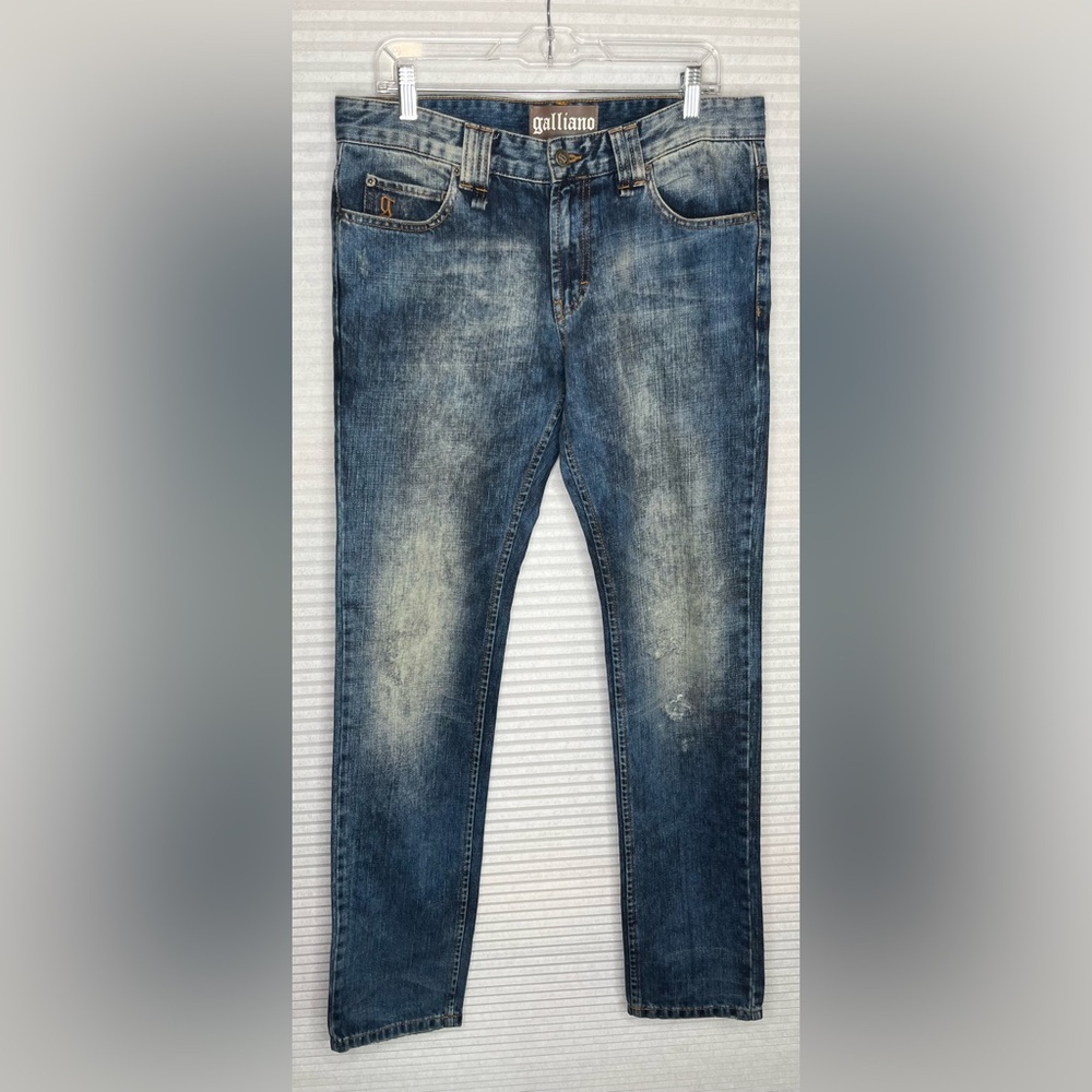 GALLIANO MENS JEANS ITTIERRE
SIZE 36/50 BLUE Distressed loose fit MADE IN ITALY